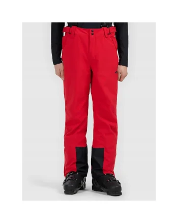 Pantaloni ski barbati,  poliester, rosu/negru