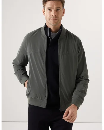 Jacheta bomber cu fermoar, Verde padure