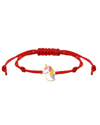 Bratara aur unicorn snur rosu reglabil