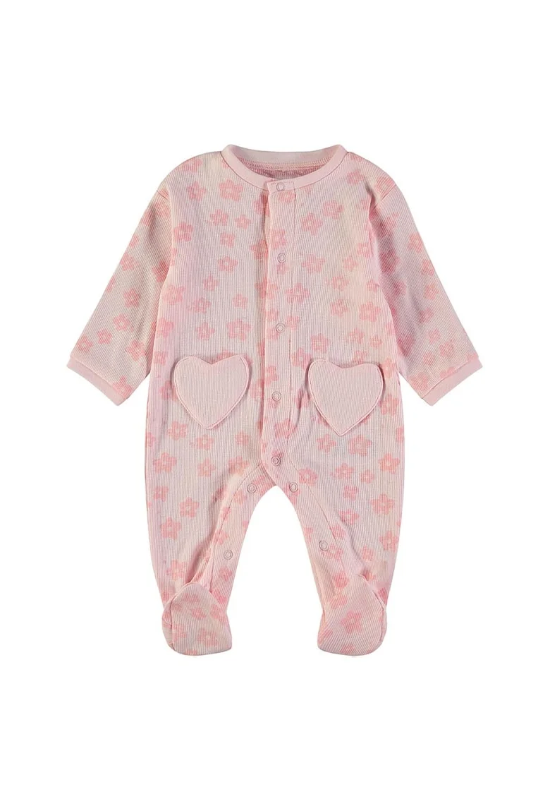 Salopeta cu imrpimeu floral, Roz pastel