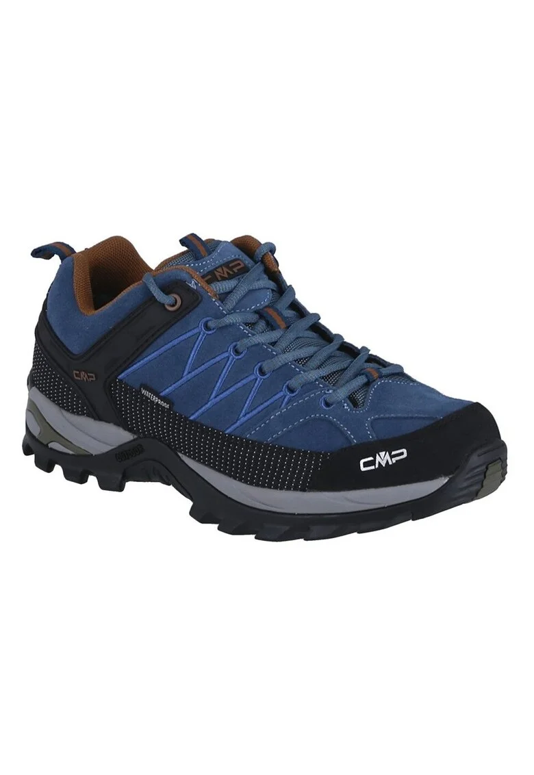 Pantofi sport barbati Rigel Low Trekking Wp,  Piele naturala, Albastru