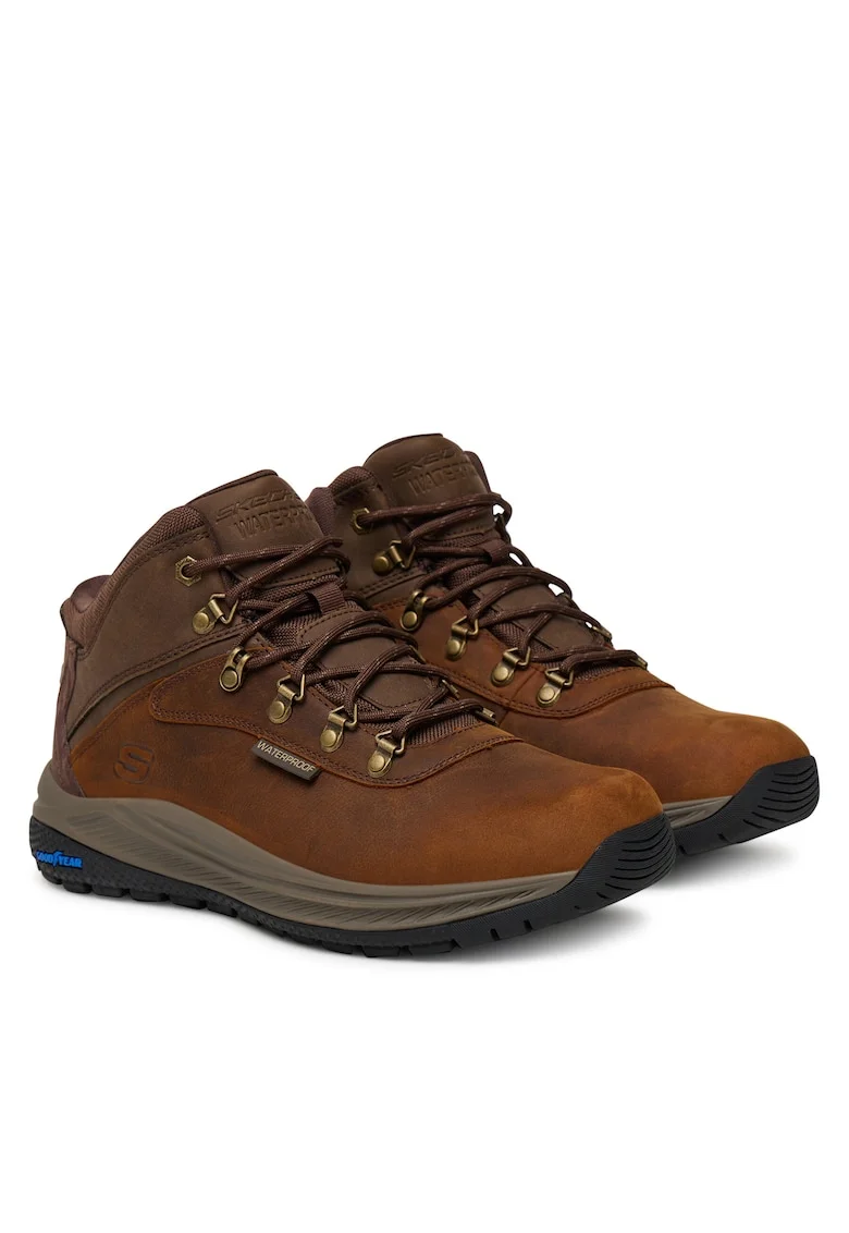 Bocanci sport barbati,  Meroe, piele naturala, maro