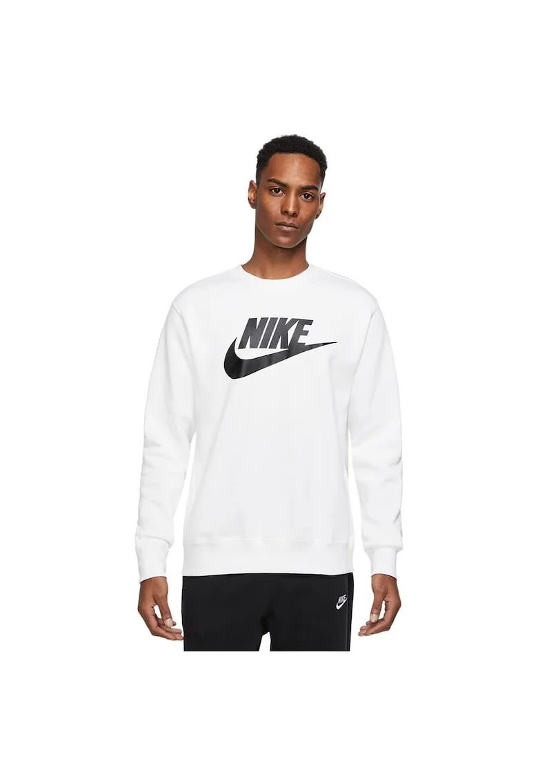 Bluza  Sportswear Club Fleece, confortabil, moale, bumbac/poliester, alb,