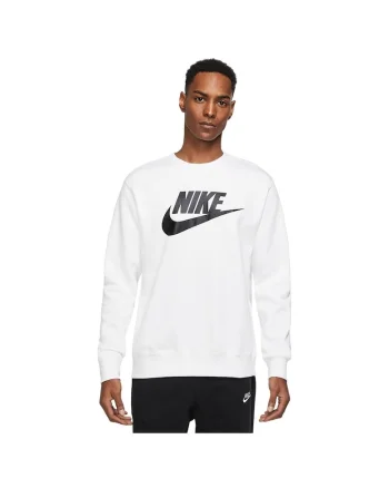 Bluza  Sportswear Club Fleece, confortabil, moale, bumbac/poliester, alb,