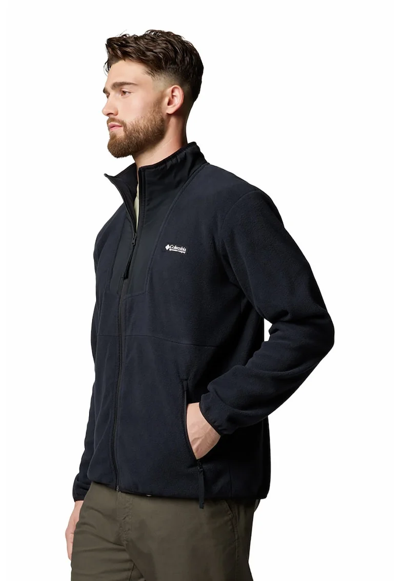 Bluza de trening din material fleece pentru drumetii Sequoia Grove, Negru