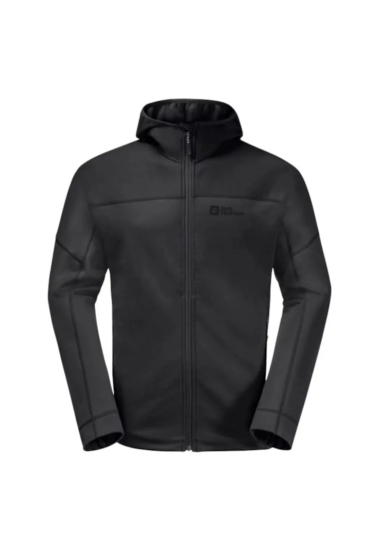 Jacheta sport barbati,  fleece, negru, poliester
