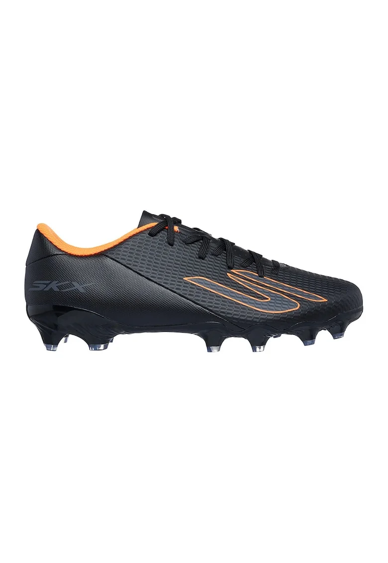 Pantofi low-cut cu crampoane pentru fotbal SKX_2 Academy, Negru/Portocaliu mandarina