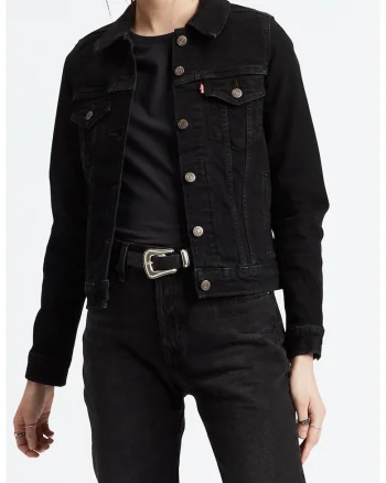 Jacheta din denim Original Trucker, Negru/Argintiu