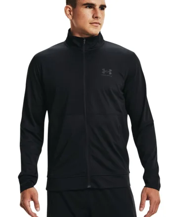 Bluza de trening din material pique si fermoar, pentru fitness, Negru
