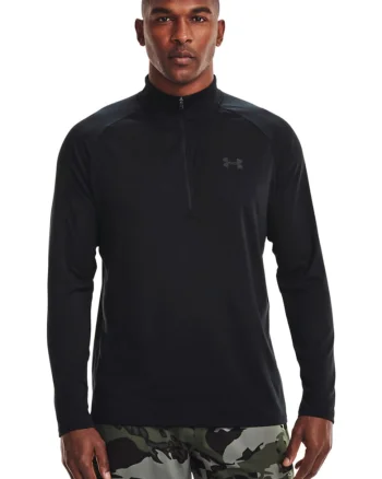 Bluza cu logo pentru fitness Tech™, Negru