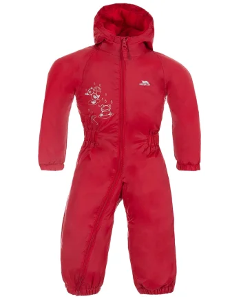 Salopeta impermeabila cu gluga si vatelina Dripdrop, Rosu