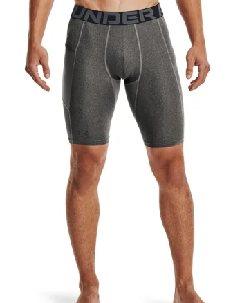 Colanti scurti cu banda logo pentru fitness HeatGear®, Gri antracit