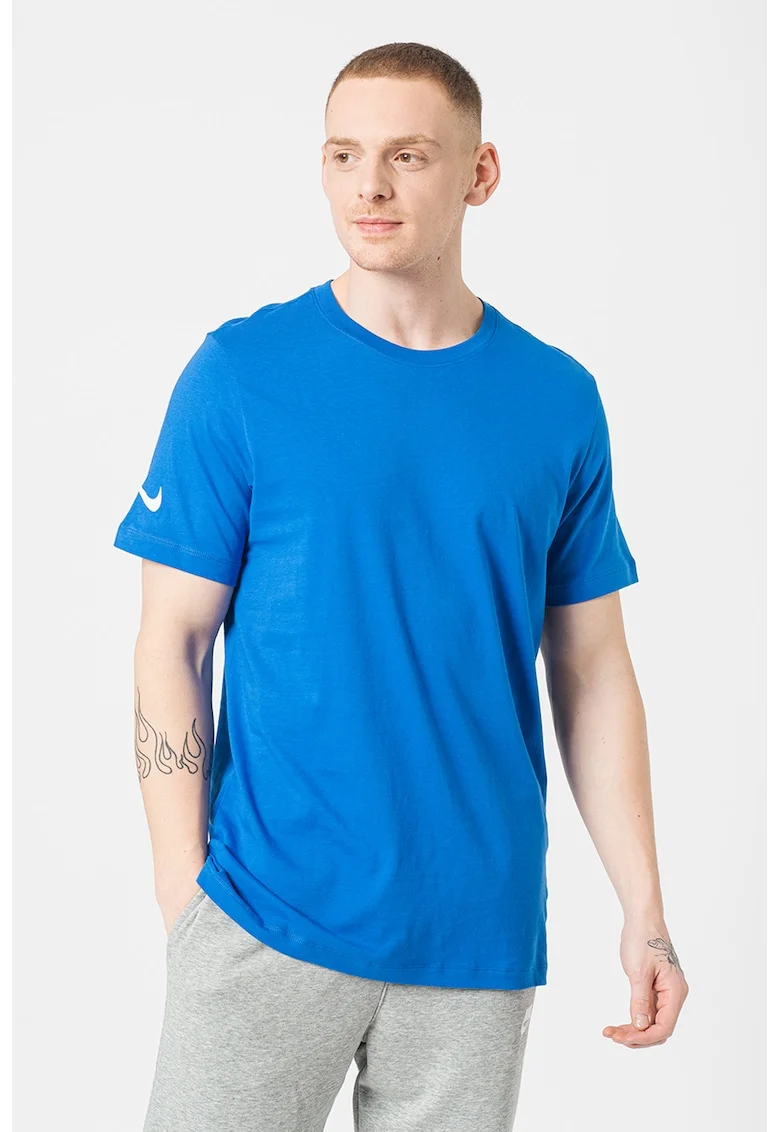 Tricou de bumbac pentru fotbal Park20, Albastru royal