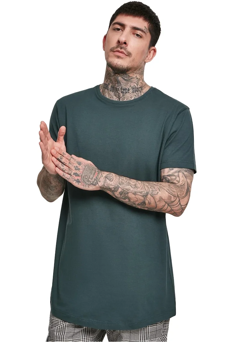 Tricou uni cu maneci scurte, Verde inchis