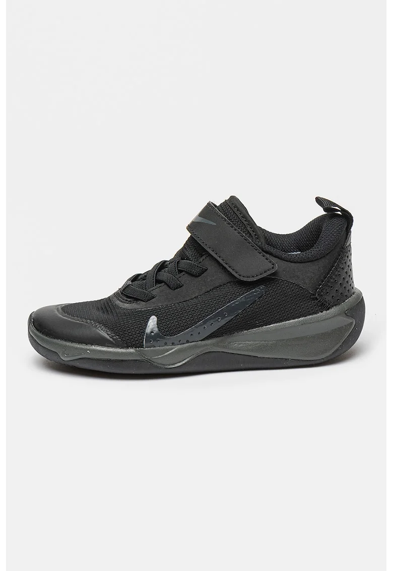 Pantofi Omni Multi-Court cu inchidere velcro pentru tenis, Negru/Gri inchis