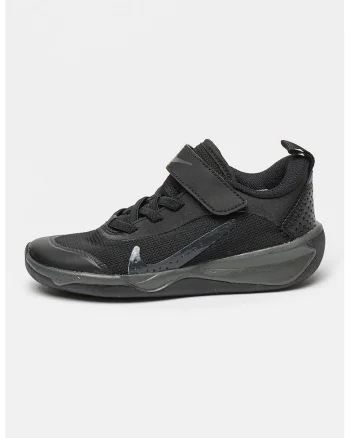 Pantofi Omni Multi-Court cu inchidere velcro pentru tenis, Negru/Gri inchis