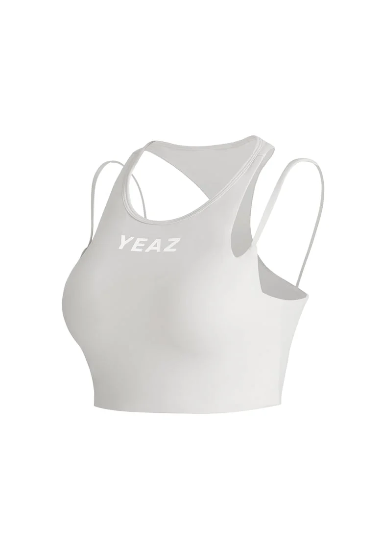 Top crop pentru antrenament Amorous, Alb