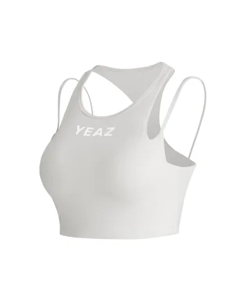 Top crop pentru antrenament Amorous, Alb