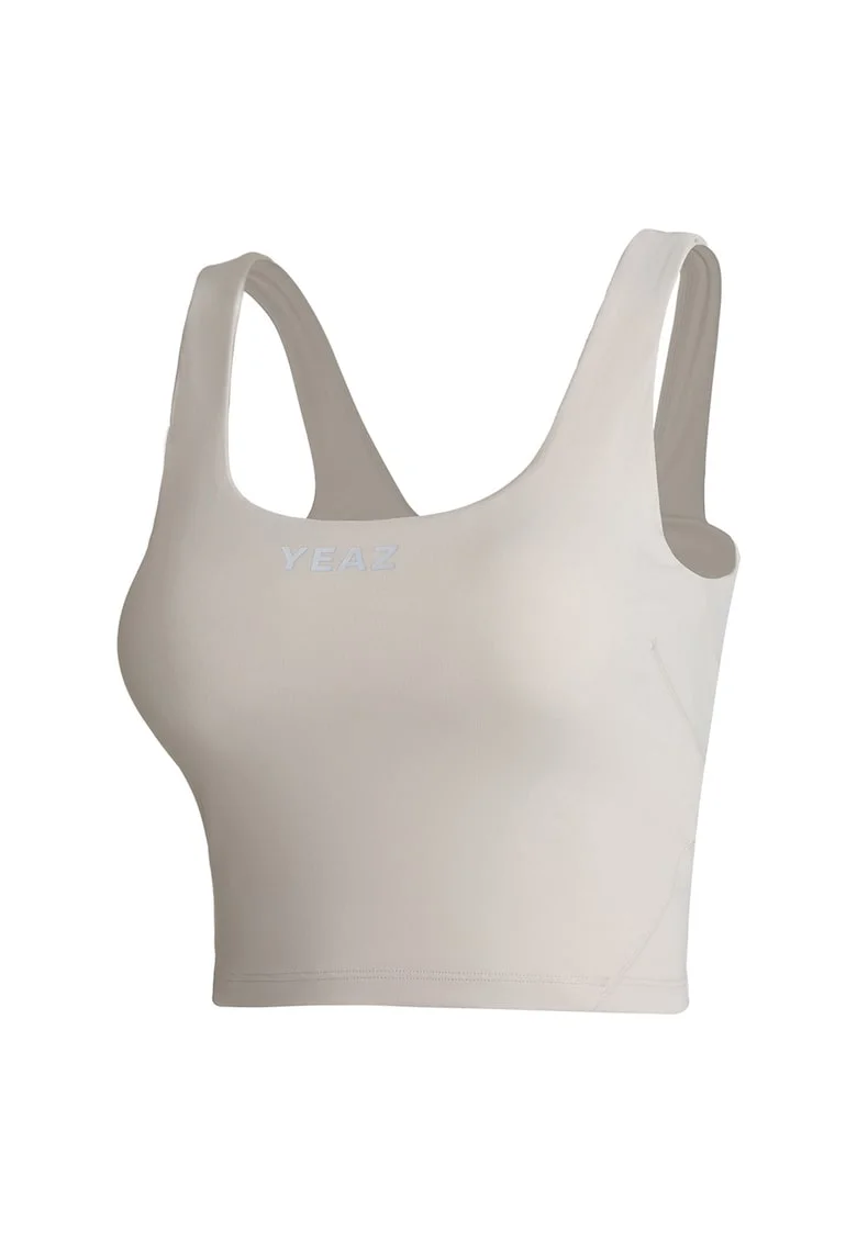 Top crop cu burete detasabil, Bej