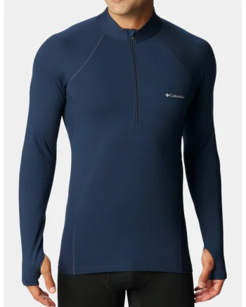 Bluza cu fenta cu fermoar pentru alergare Midweight, Bleumarin
