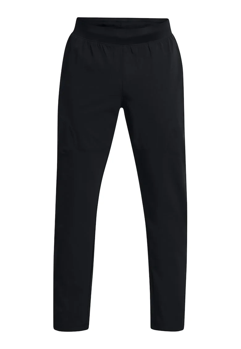 Pantaloni cu talie medie, pentru antrenament, Negru