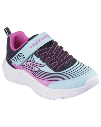 Pantofi copii fete sport Microspec Advance 303575L-AQUA/PURPLE, Albastru