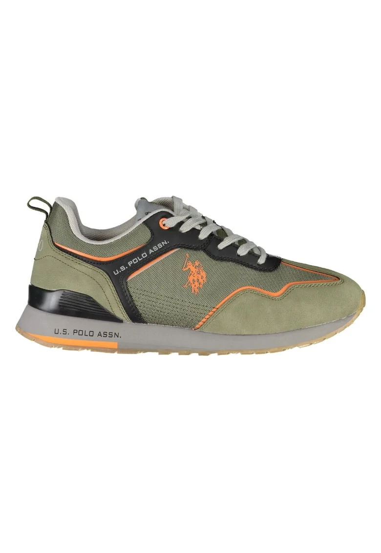 Sneakers barbati,  50% Poliester, 50% Poliuretan, Verde, 23453, Verde