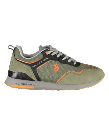 Sneakers barbati,  50% Poliester, 50% Poliuretan, Verde, 23453, Verde