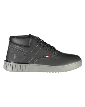 Sneakers barbati, U.S. POLO BEST PRICE, 50% Poliester, 50% Poliuretan, Negru, 23747, Negru