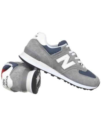 Pantofi sport dama U574GWH,  Piele naturala/Textil, Gri