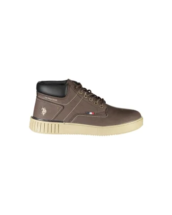 Bocanci sport barbati,  50% Poliester, 50% Poliuretan, Maro, PYRO001MCUY1, Maro inchis