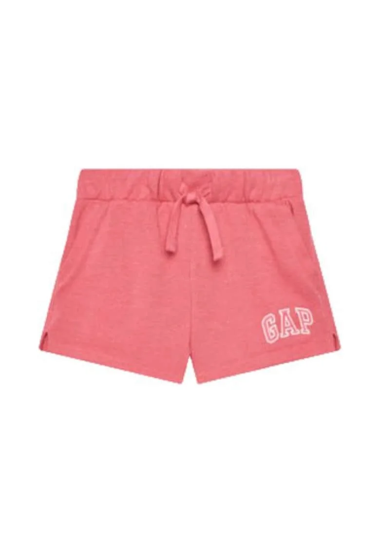Pantaloni scurti sport dama,  bumbac si poliester reciclat, roz,