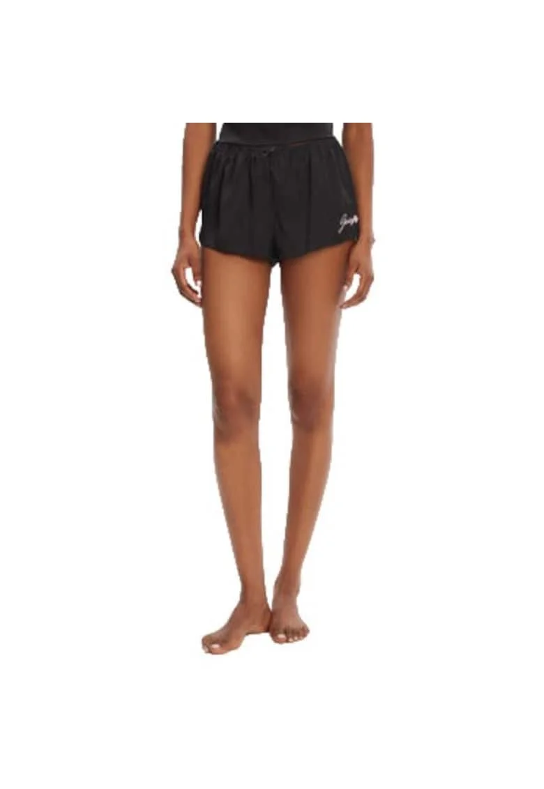 Pantaloni scurti sport dama,  negru, poliester/elastan,