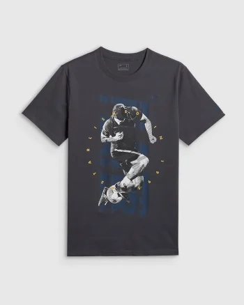 Tricou barbat  gri, bumbac, cu imprimeu