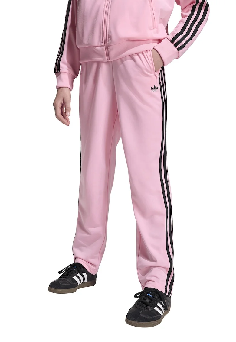 Pantaloni de trening cu benzi contrastante Firebird, Negru/Roz deschis