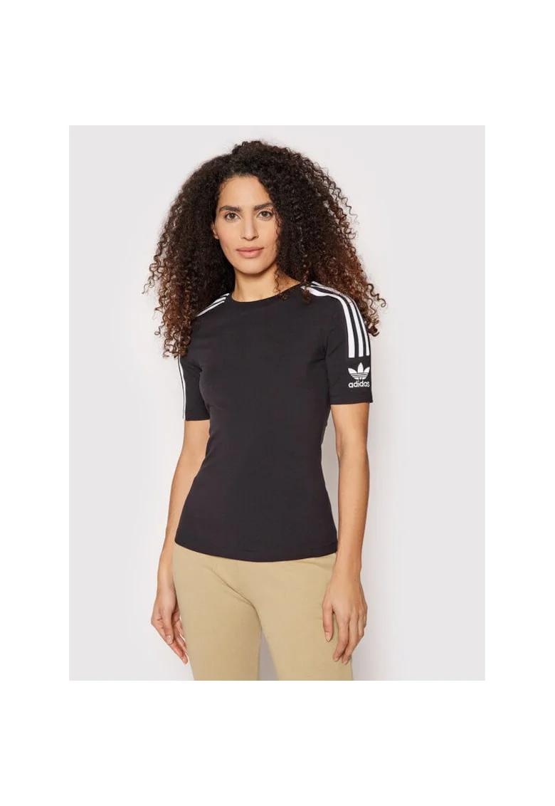 Tricou sport dama,  negru/alb,