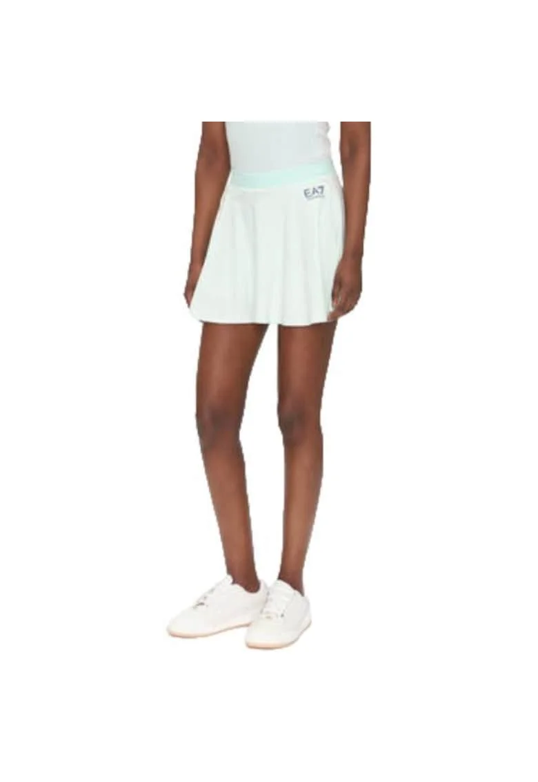 Fusta sport dama,  poliester/elastan, alb/albastru