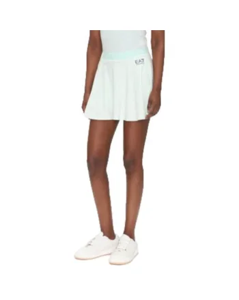 Fusta sport dama,  poliester/elastan, alb/albastru