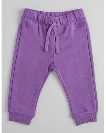 Pantaloni de trening din bumbac cu model uni, Ametist