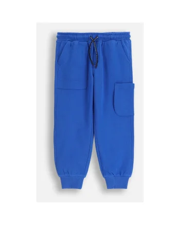 Pantaloni de trening casual din bumbac, Cobalt