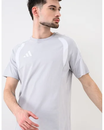 Tricou cu detalii contrastante pentru fotbal Tiro26 League, Alb/Gri marmorat