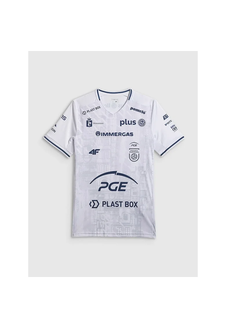 Tricou sportiv barbati  Projekt Warszawa, alb, Alb