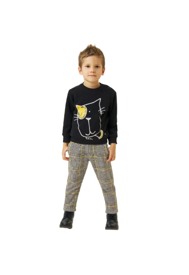 Pantaloni in carouri polar pentru baiat,  0.A045