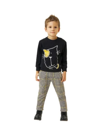 Pantaloni in carouri polar pentru baiat,  0.A045