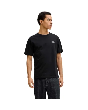 Tricou JACK &JONES College Logo Crew Neck 57471, Negru