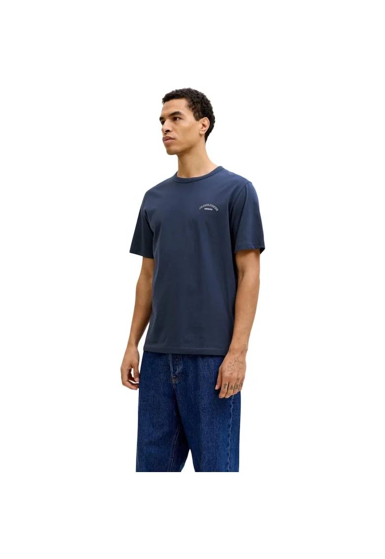 Tricou JACK &JONES College Logo Crew Neck 57486, Albastru inchis