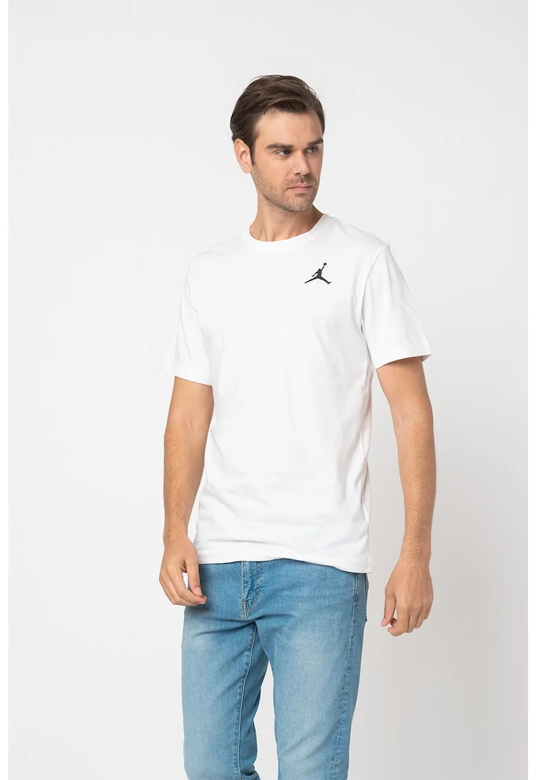 Tricou cu logo pentru antrenament Jordan Jumpman, Alb