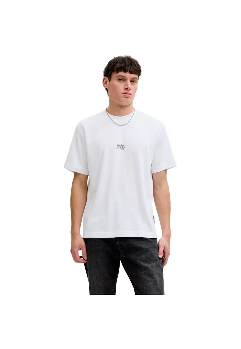Tricou JACK &JONES Breeze Back Print 57578, Alb