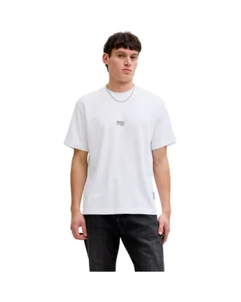 Tricou JACK &JONES Breeze Back Print 57578, Alb