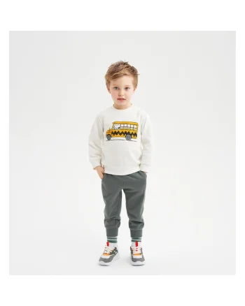 Pantaloni cu siret pentru baiat Snoopy,  0.7107, Gri